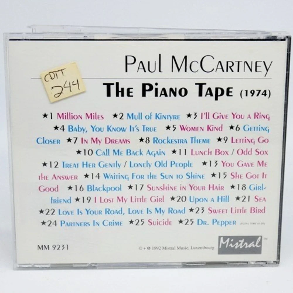 Paul McCartney The Piano Tape (CD 1992) Germany RARE Excellent Condition MM 9231 - Picture 3 of 3